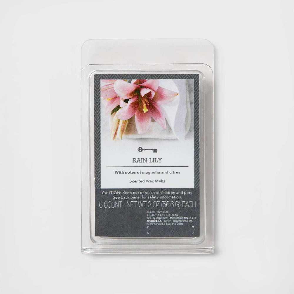 rain lilly Wax Melts - 6 Count - Net WT 2 oz