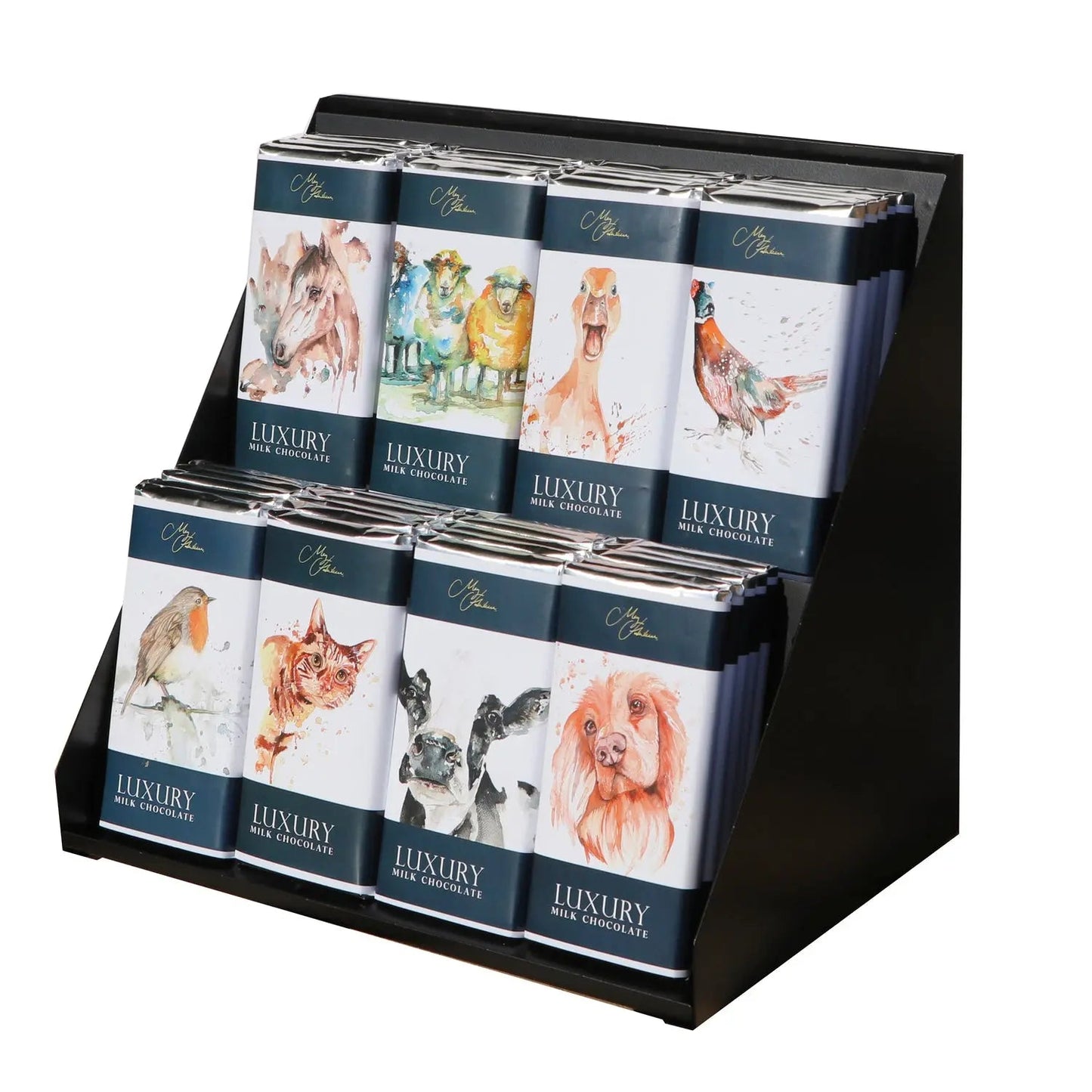Metal counter stand to hold 8 x 5 bars - Free on loan with your first 16 case order