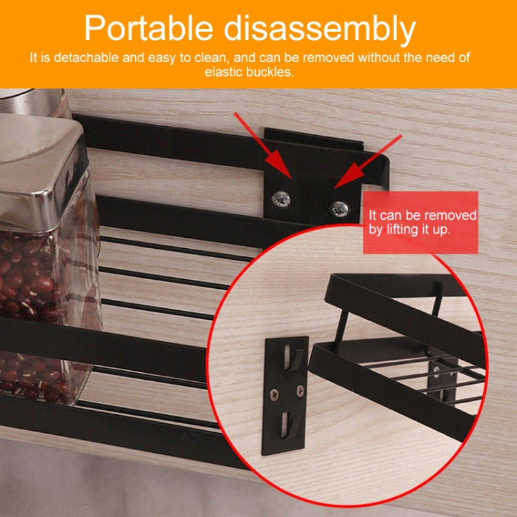 50cm Kitchen Punch-free Wall Mount Seasoning Storage Rack, 50cm