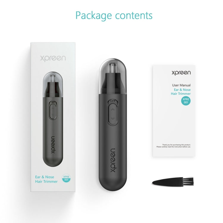 XPREEN XPRE001 High-speed Rotating Electric Nose Hair Trimmer Ear Trimmer Rotation Blade for Men and Women(Black)