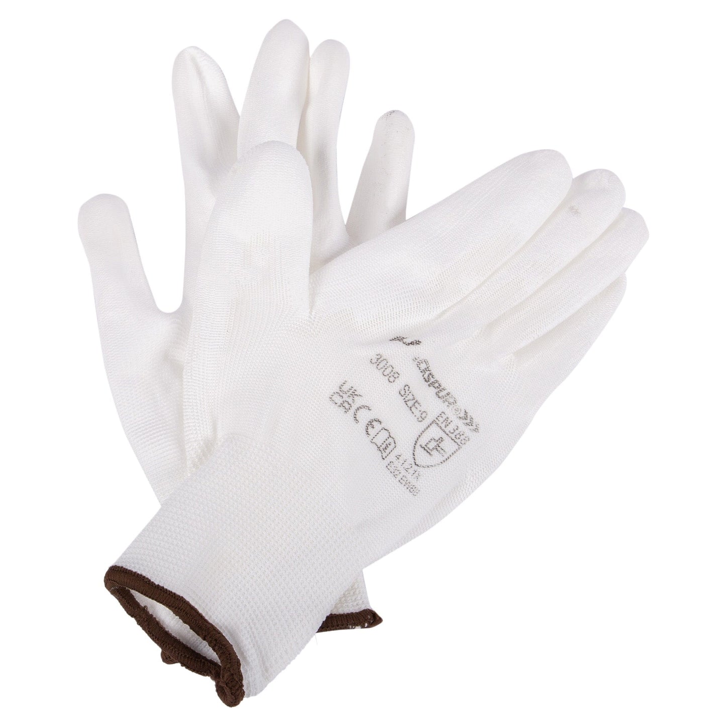 White XL Lightweight Painters PU Gripper Gloves