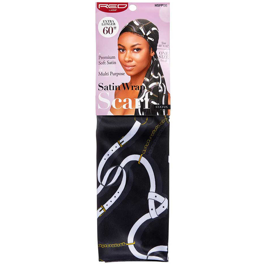 Red By Kiss Satin Wrap Scarf (HSFP06) for Luxurious Hair Protection & Frizz Control