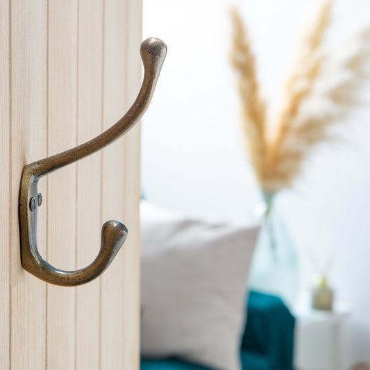 30mm x 140mm Black Narrow Hat & Coat Hook