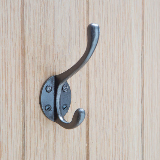 40mm x 105mm Black Hat & Coat Hook