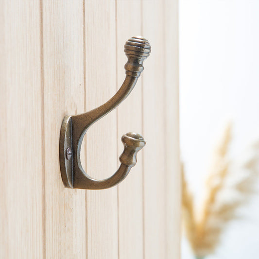 30mm x 95mm Black Ball End Hat & Coat Hook