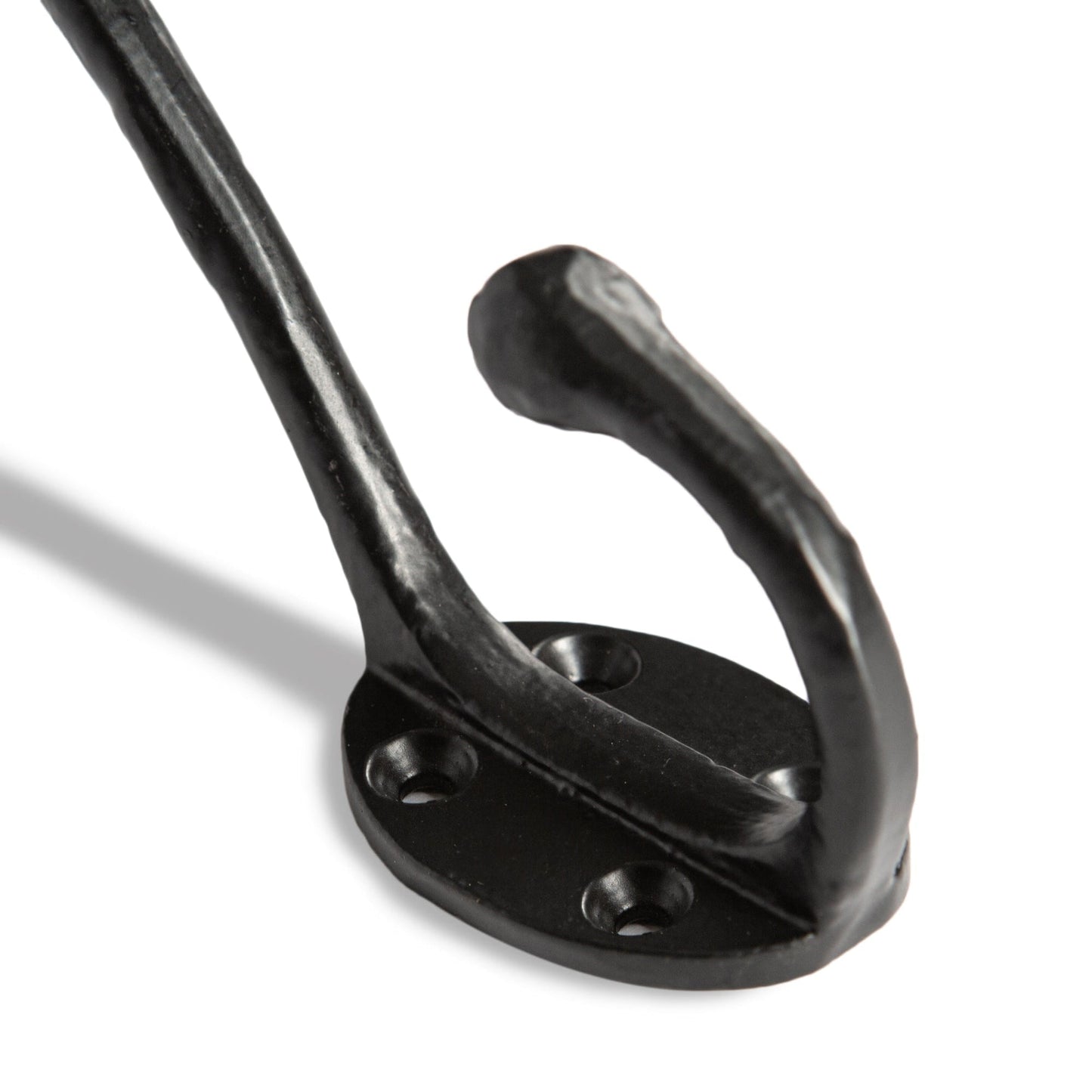 35mm x 125mm Black Rounded Hat & Coat Hook