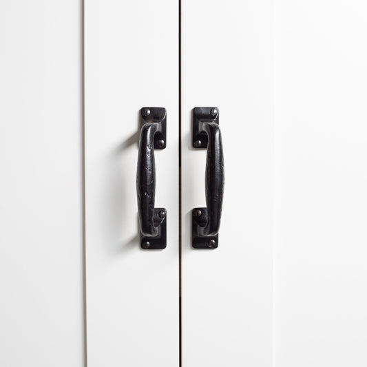 150mm Black Forged Barn Door Handle