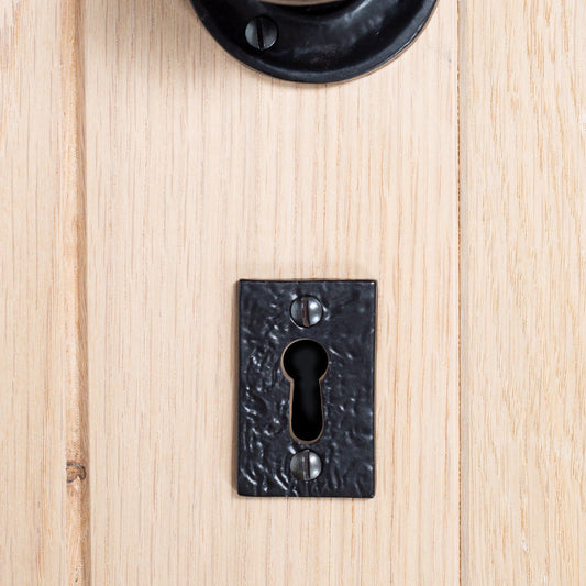 30mm x 50mm Black Rectangular Escutcheon Plate