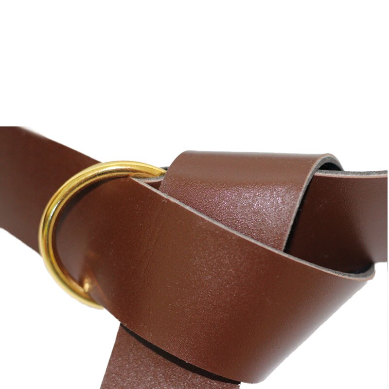 Viking Knight Medieval Renaissance Waist Ring Belt Costume Pirate Cosplay Larp Leather Loop Buckle