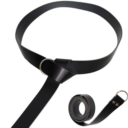 Viking Knight Medieval Renaissance Waist Ring Belt Costume Pirate Cosplay Larp Leather Loop Buckle