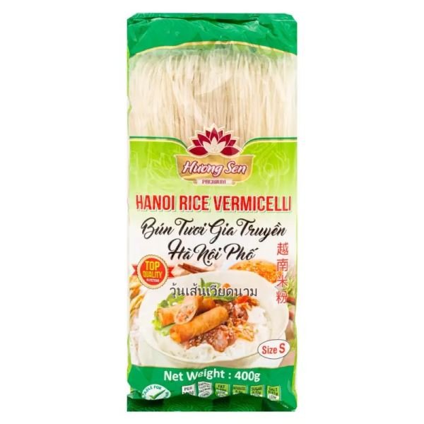 HUONG SEN Hanoi Rice Vermicelli Bun Tuoi Gia Truyen Ha Noi Pho (S) 400g
