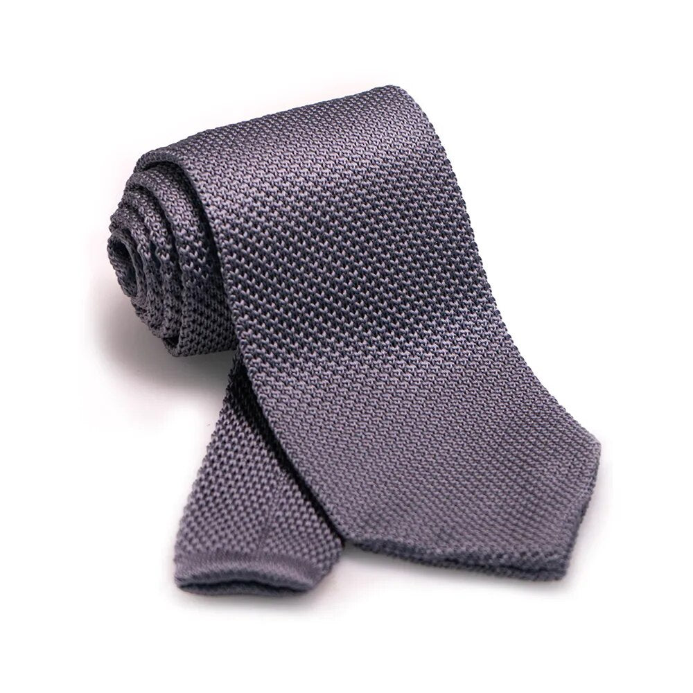 Solid Color Tie 8cm Knitted Ties Cotton Neck Ties
