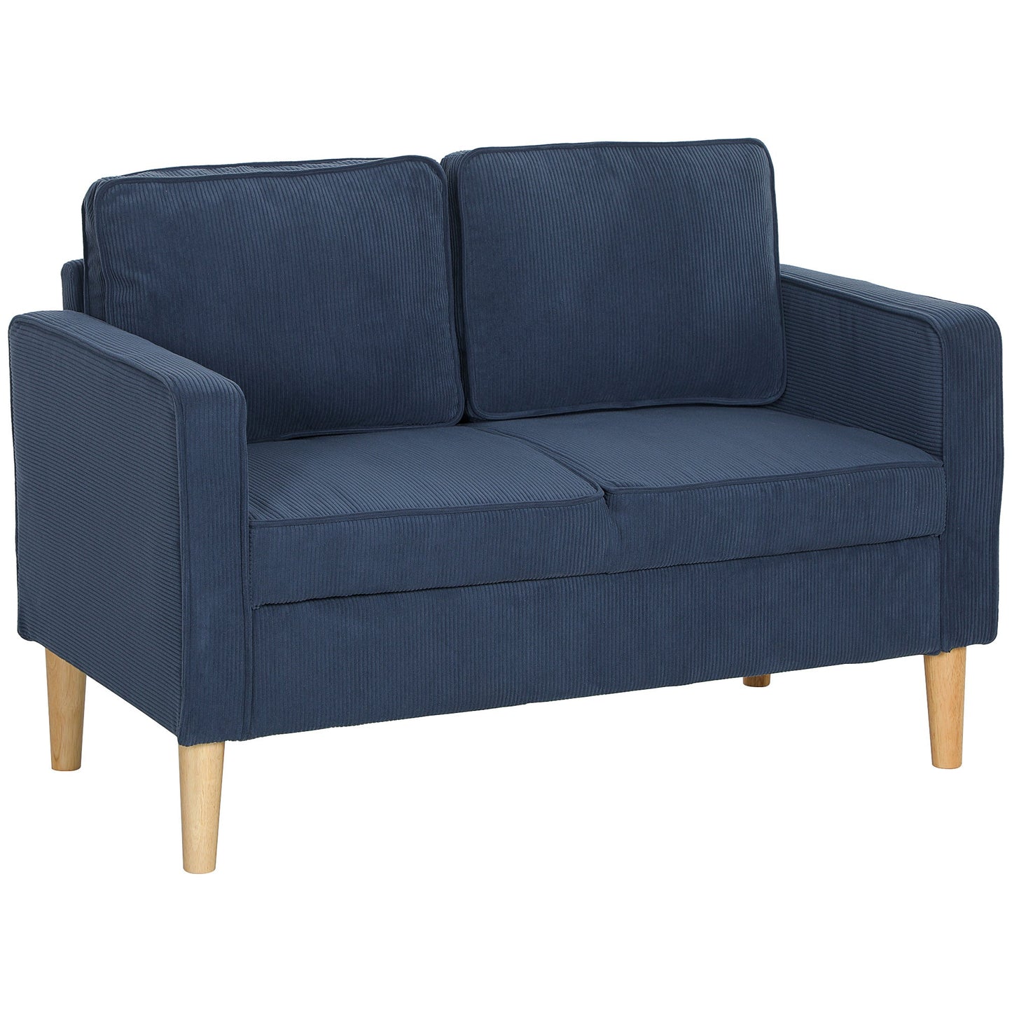 HOMCOM Compact 2 Seater Sofa with Under Seat Storage for Small Spaces