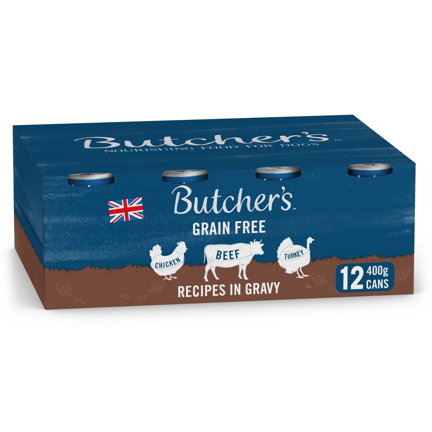Butcher's Recipes in Gravy Dog Food Tins - 12 x 400g - Case of 2