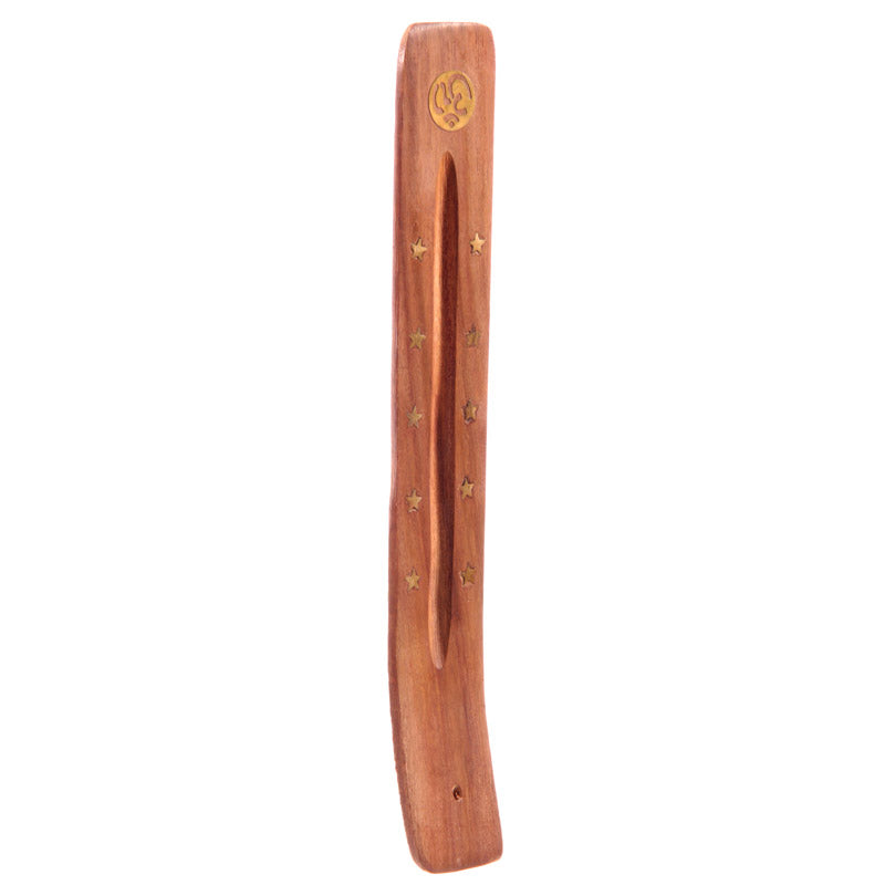 Sheesham Wood Ashcatcher with Metal Star and Symbol Inlay