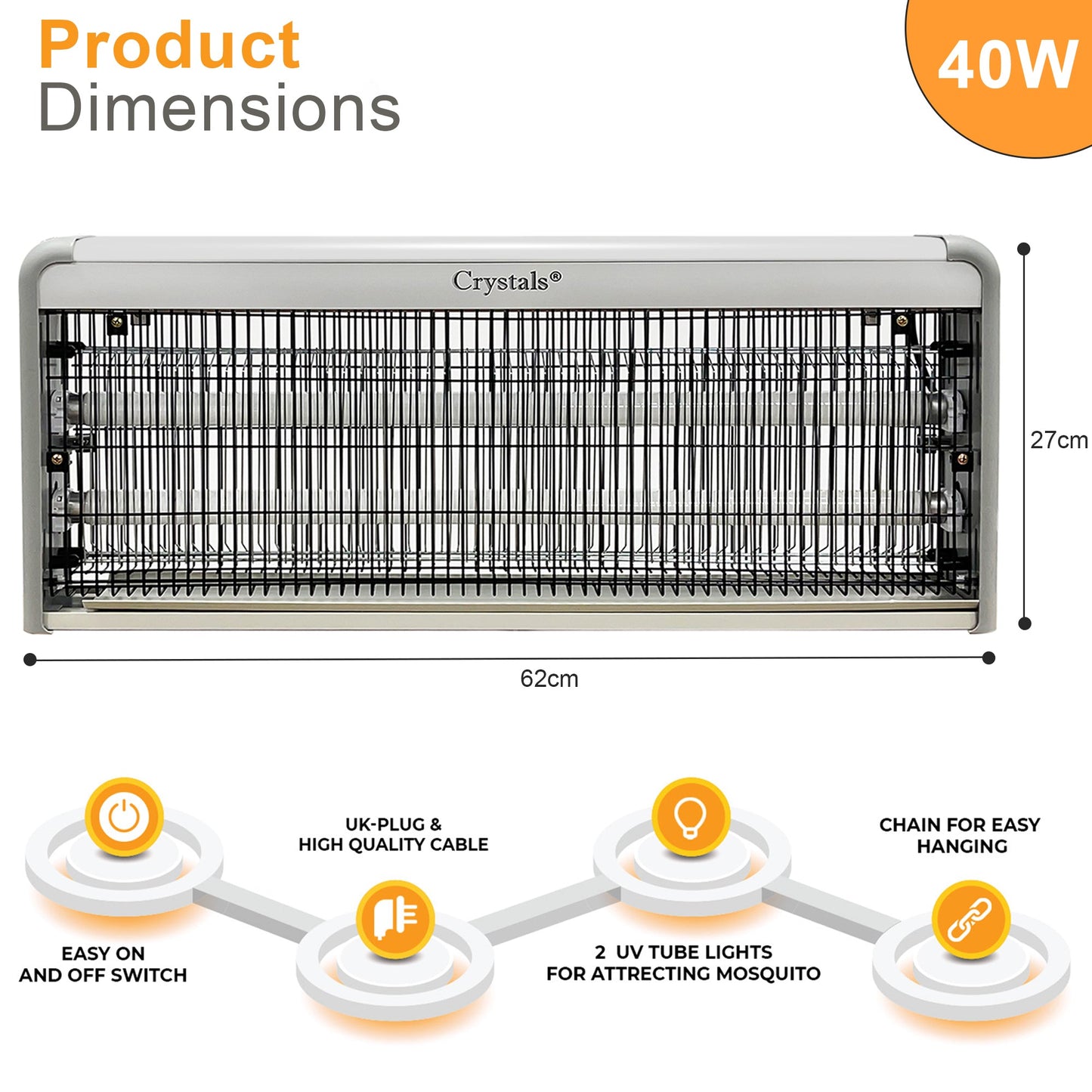 Electric Fly Zapper Insect Mosquito Killer 40W