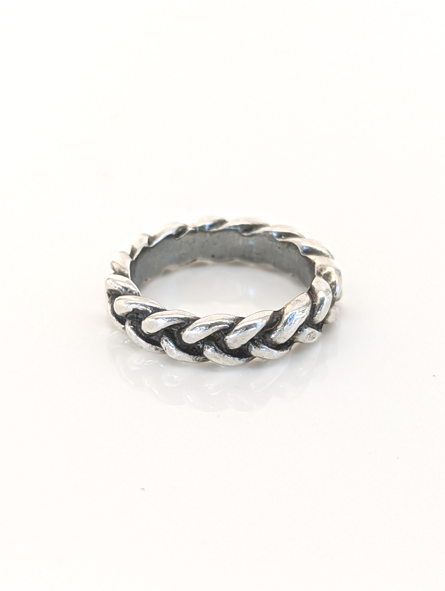 Silver Steed Plaited Ring 2