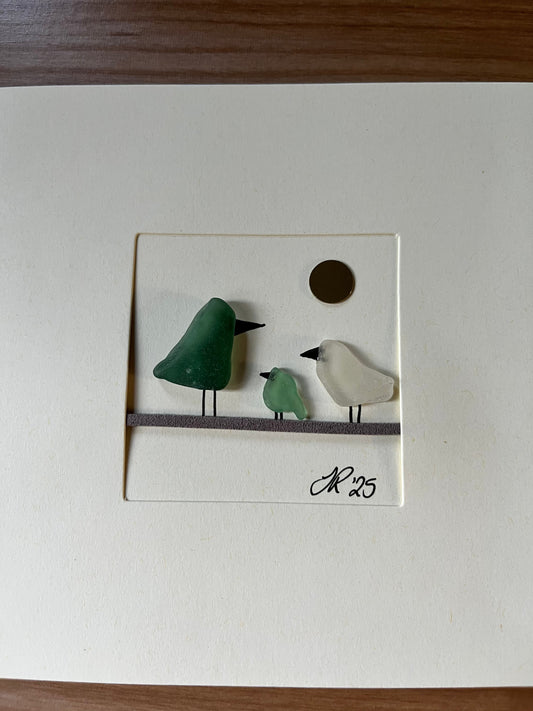 Little Bird Family - Blank Card