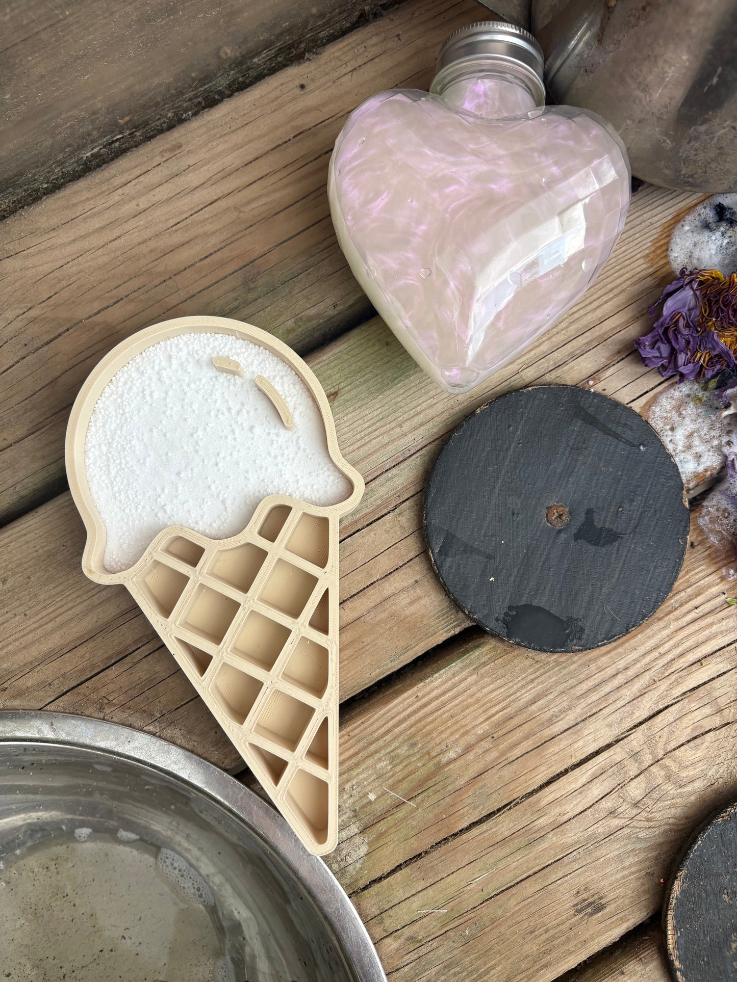 Ice cream sensory tray