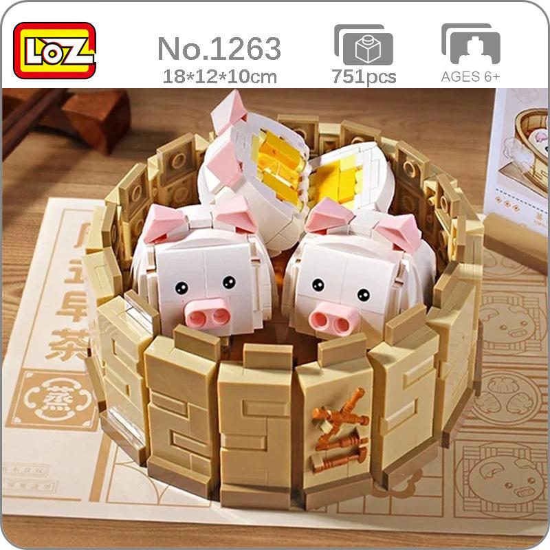 LOZ Steamed Stuffed Pork With Milk York (piggy custard bun) 1263
