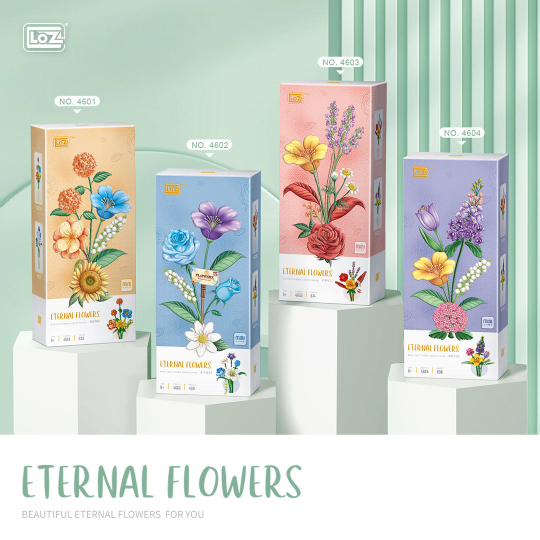 LOZ Eternal Flowers Blue Rose Bouquet 4602