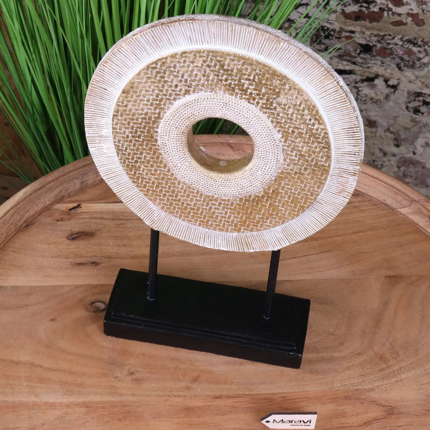 Kudi Luxury Gold Home Ornament Round Shape 37cm