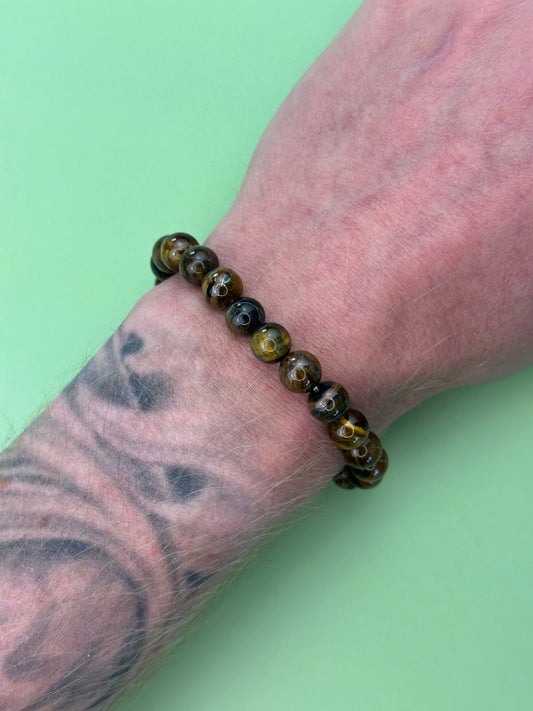 Tiger's eye - Overcoming fear - Power bead bracelet