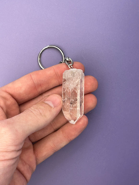 Clear quartz - Keyring