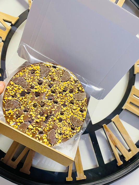 Choc Orange Milk Chocolate Pizza - 300g