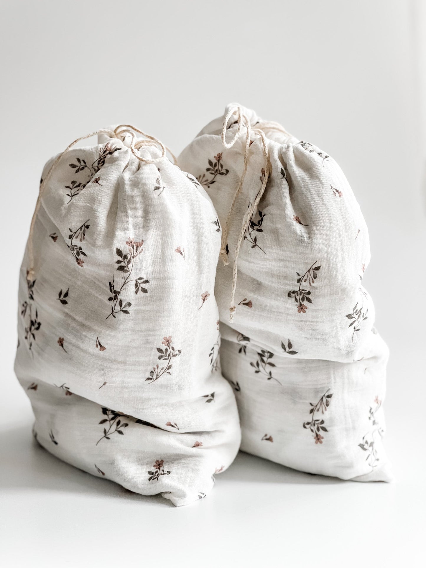 Muslin Cotton Fitted Cotbed Sheet - Jasmine Rose