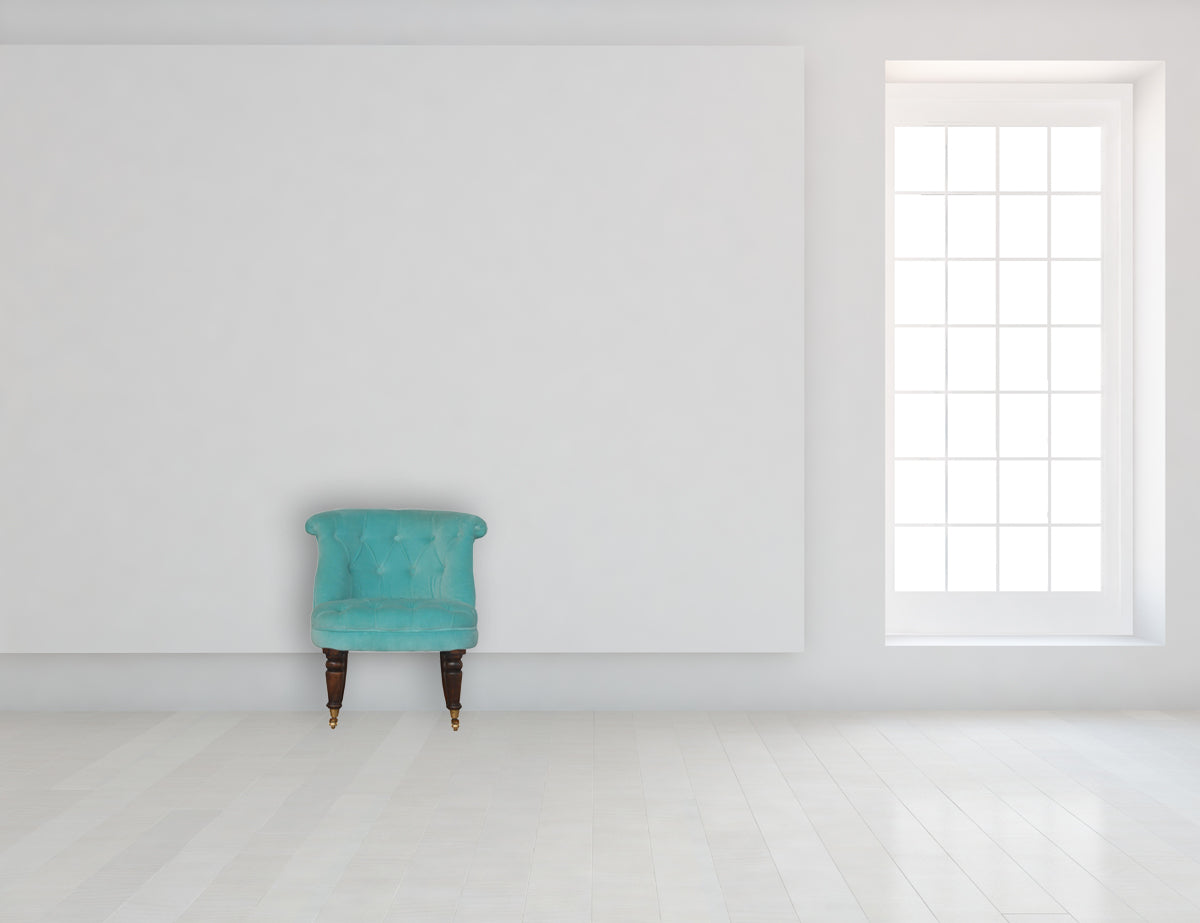 Turquoise Velvet Accent Chair