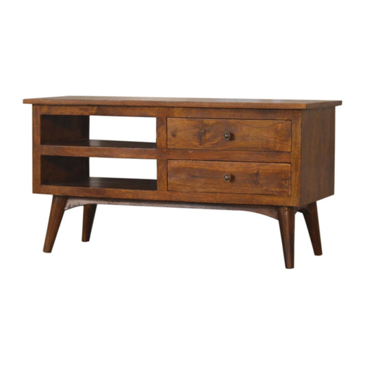 Chestnut Nordic Style TV Unit Chest of Drawers