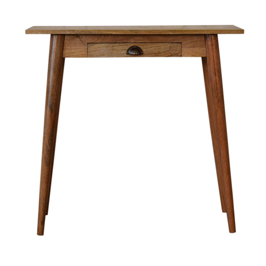 Mini Nordic Style Writing Desk | Oak Solid Mango Wood