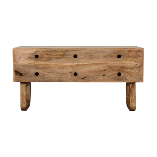 'U' Oak-ish Pineapple Bench