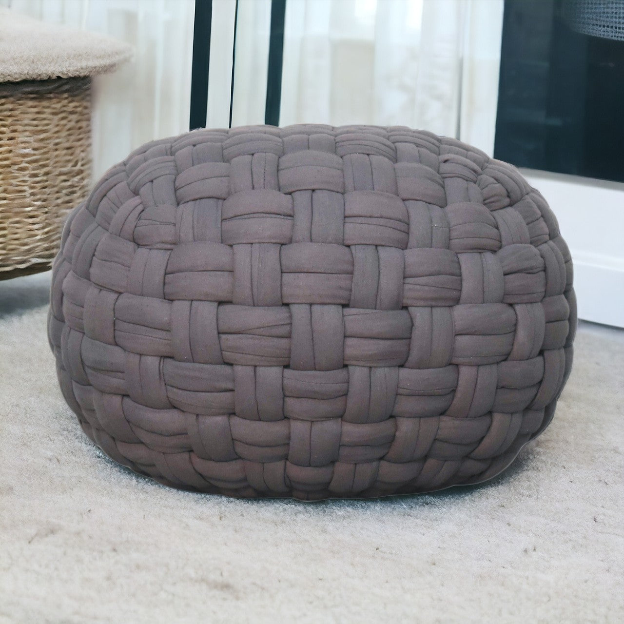 Tube Pouffe Grey