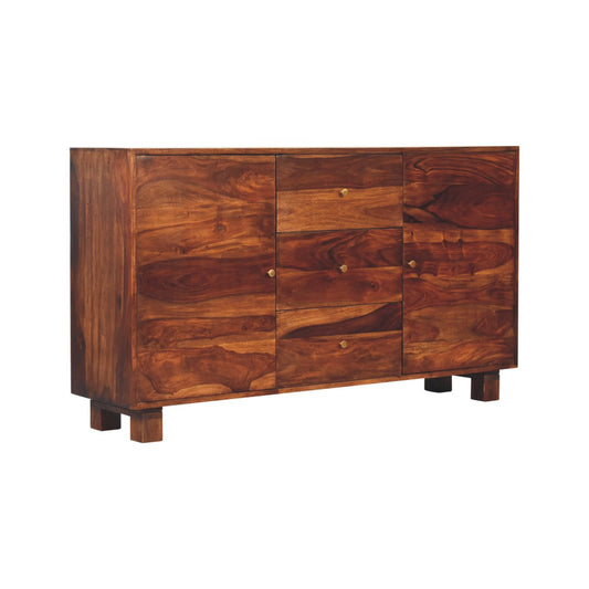 Tula Sideboard Chest of Drawers | Chestnut Solid Mango Wood