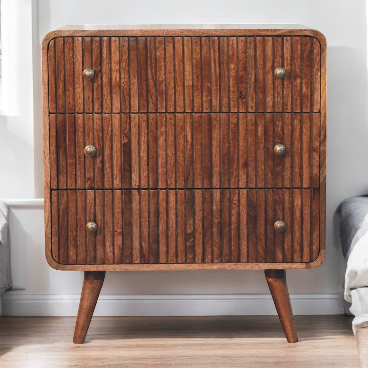 Honey Caramel T-bar Ridged Chest