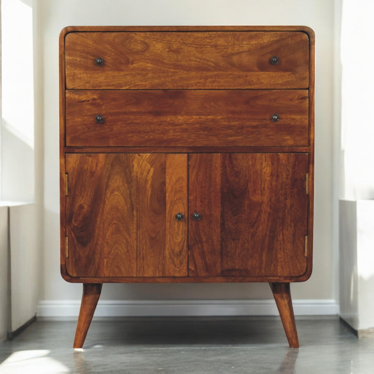 Curved Nordic Charm Cabinet