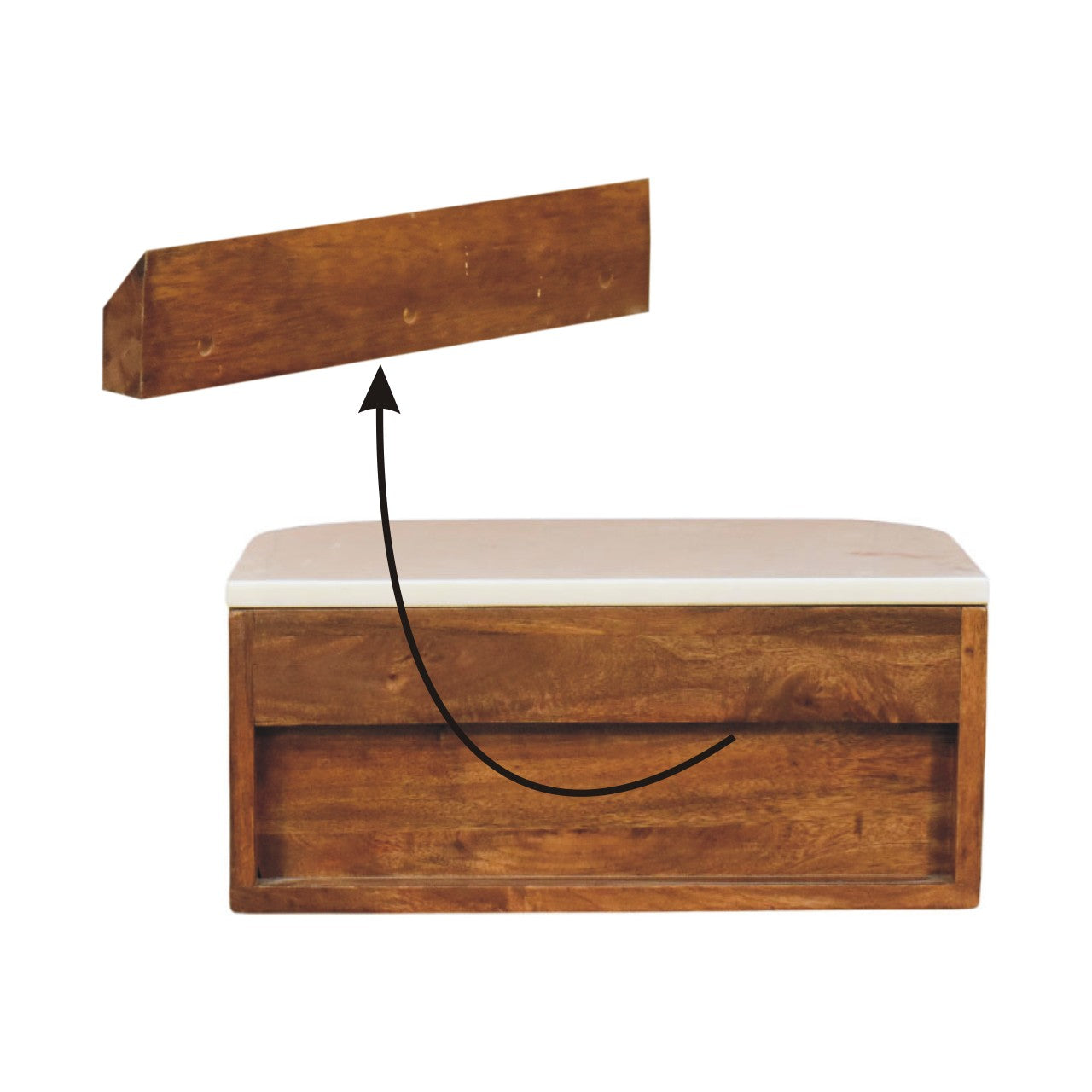 Beaumont Wall-Mounted Bedside Table