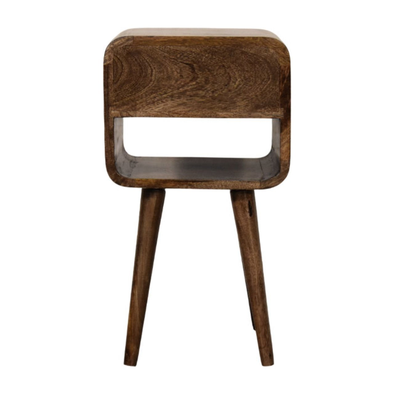 Rounded Open Shelf Bedside Table