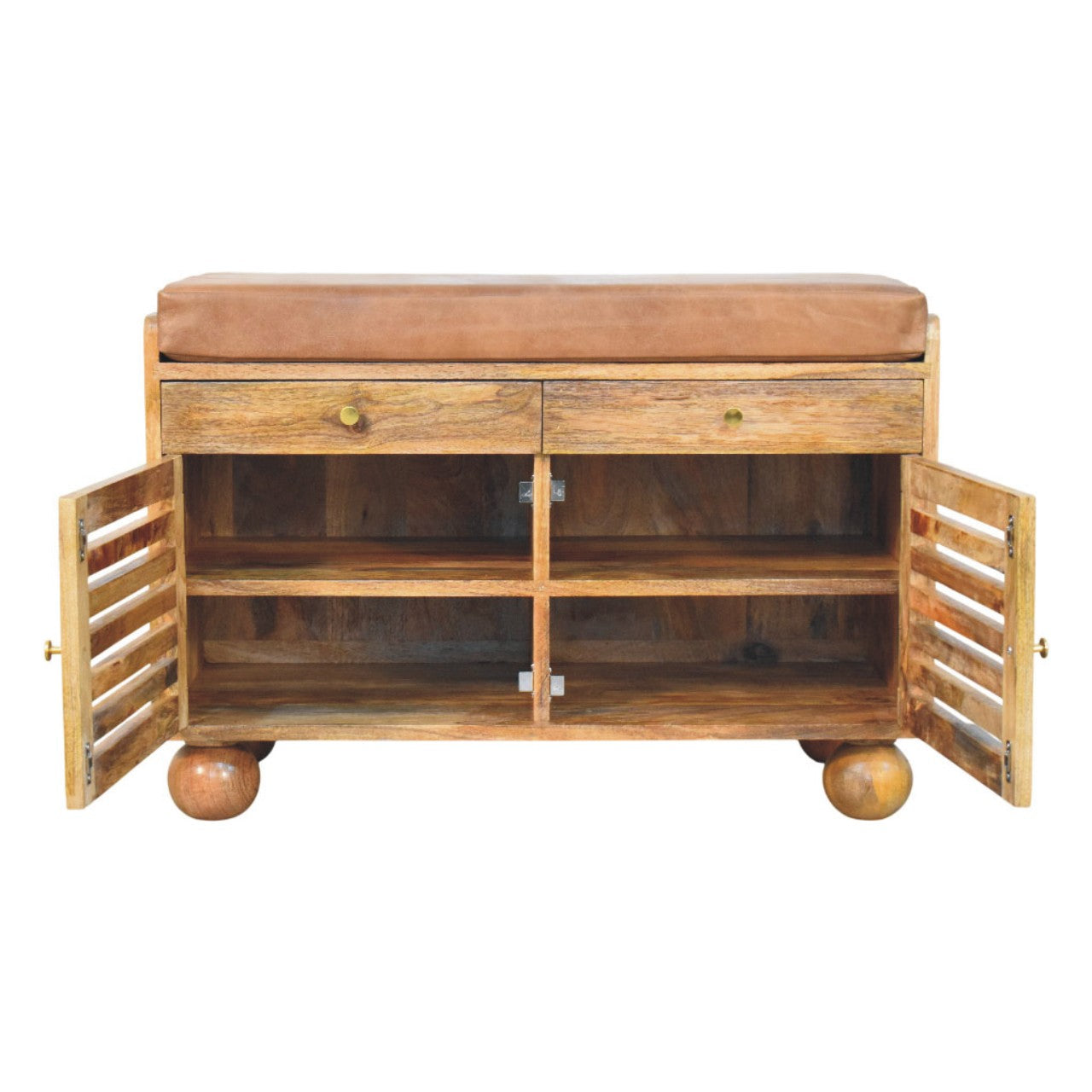 Oakridge Leather Shoe Cabinet
