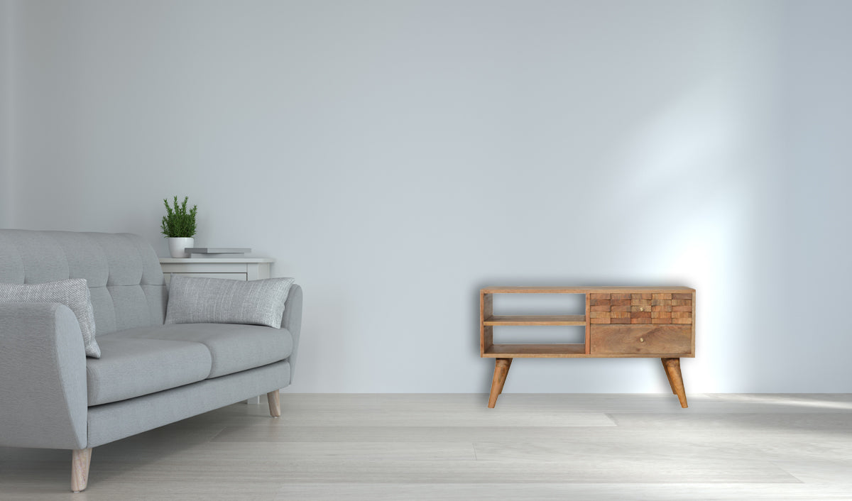 Tile Carved TV Unit