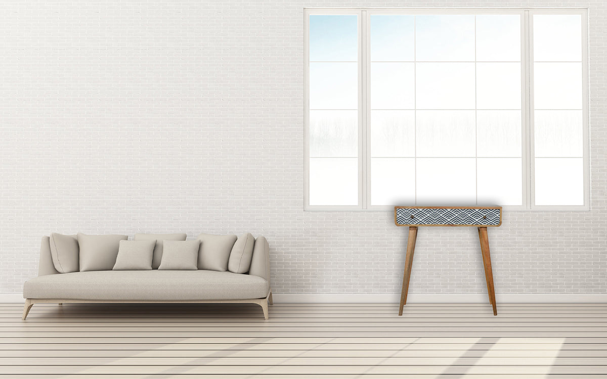 Monochrome Print Console Table