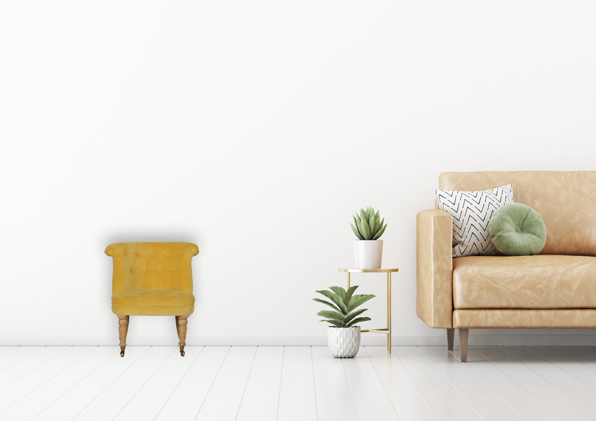 Mustard Velvet Accent Chair