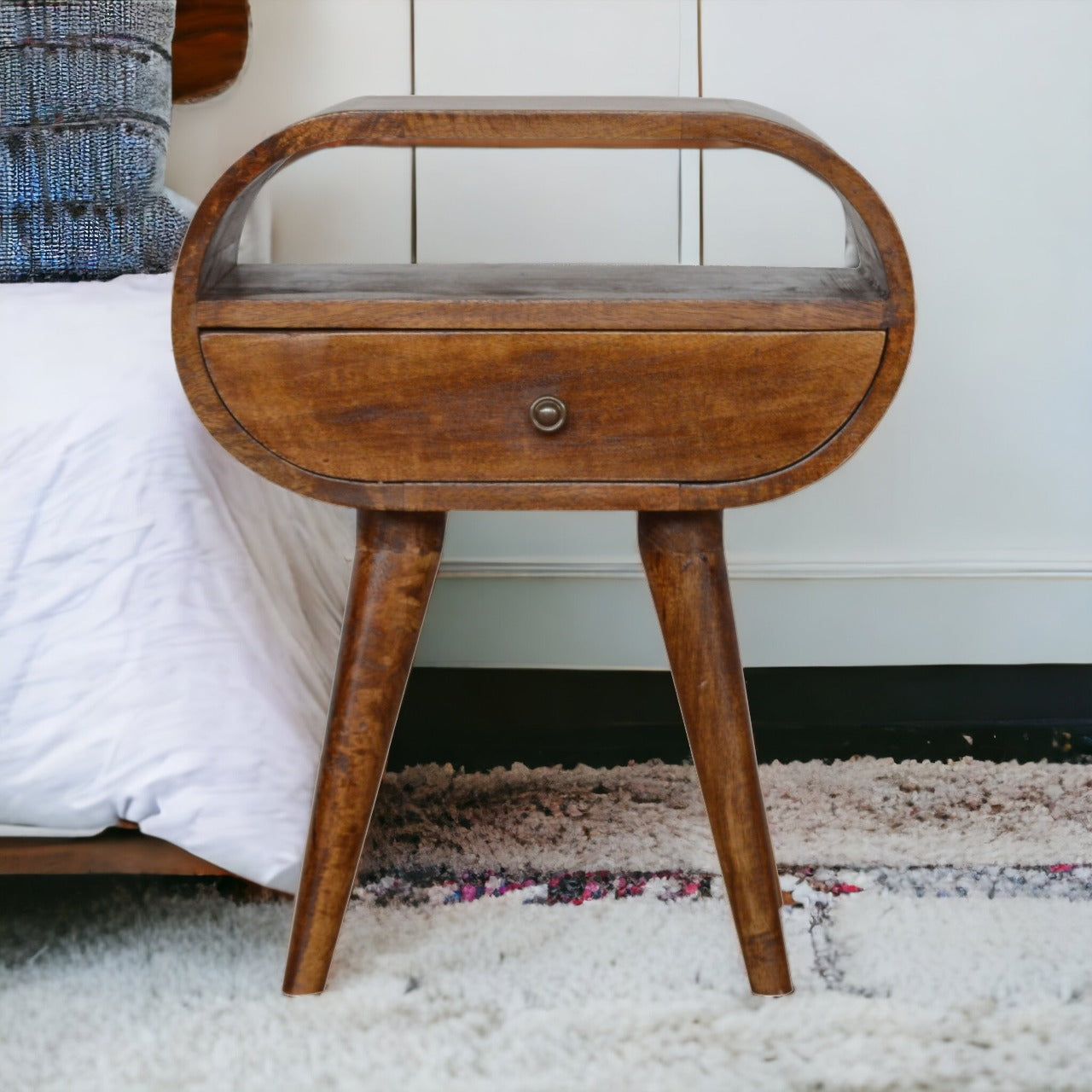 Chestnut 1 Drawer Nightstand