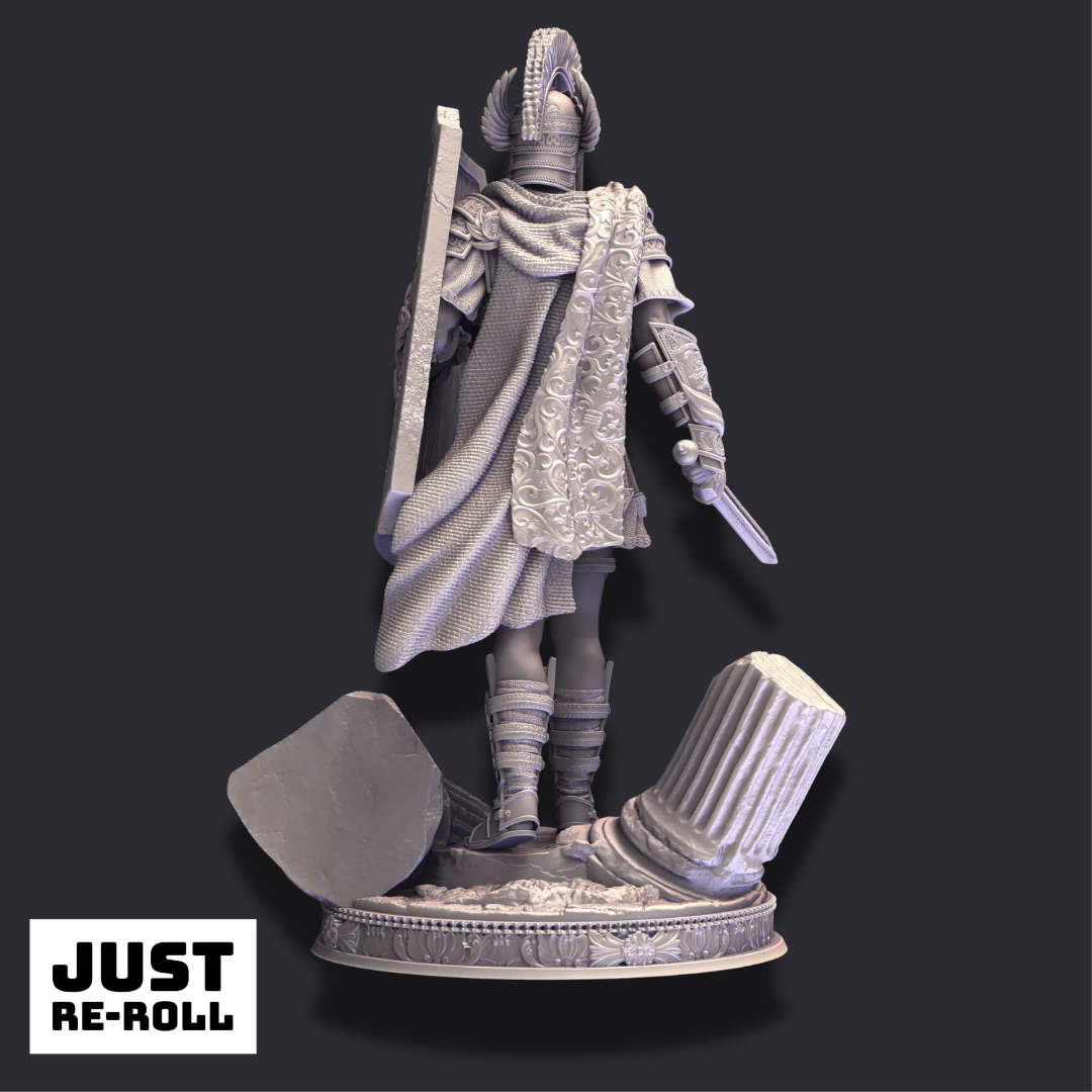 Trellus Tacitus – Baldurian Defector - 3D Printed Fighter Character Miniature