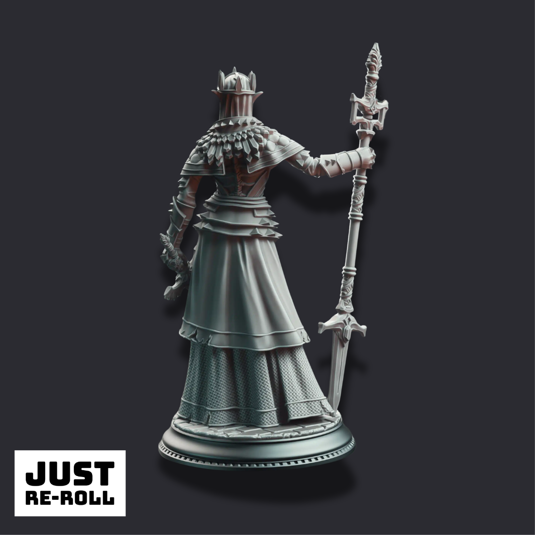 Evana the Proselytizer – Devout of the Tharameni - 3D Printed Cleric Character Miniature