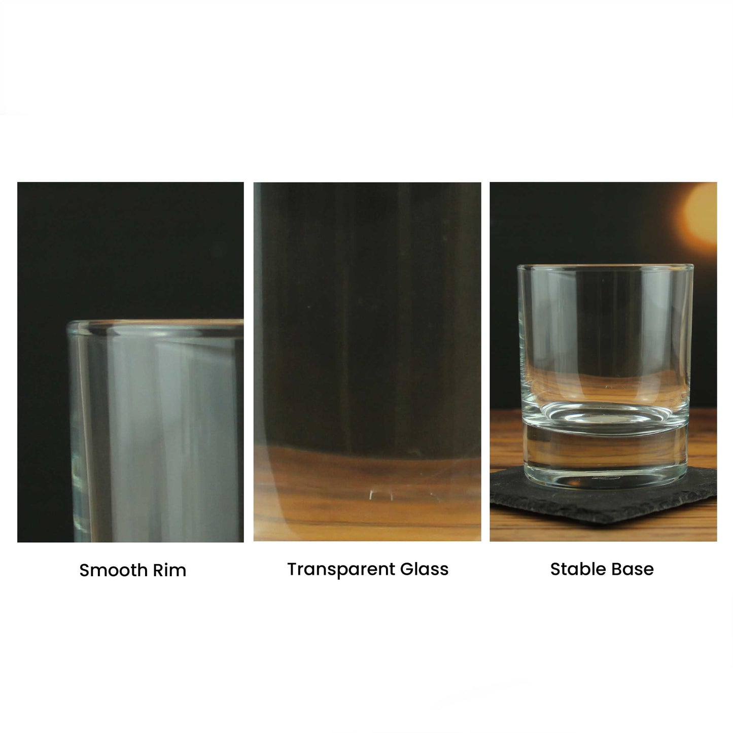 Engraved 290ml Bar Line Old Fashioned Whisky Tumbler With Gift Box