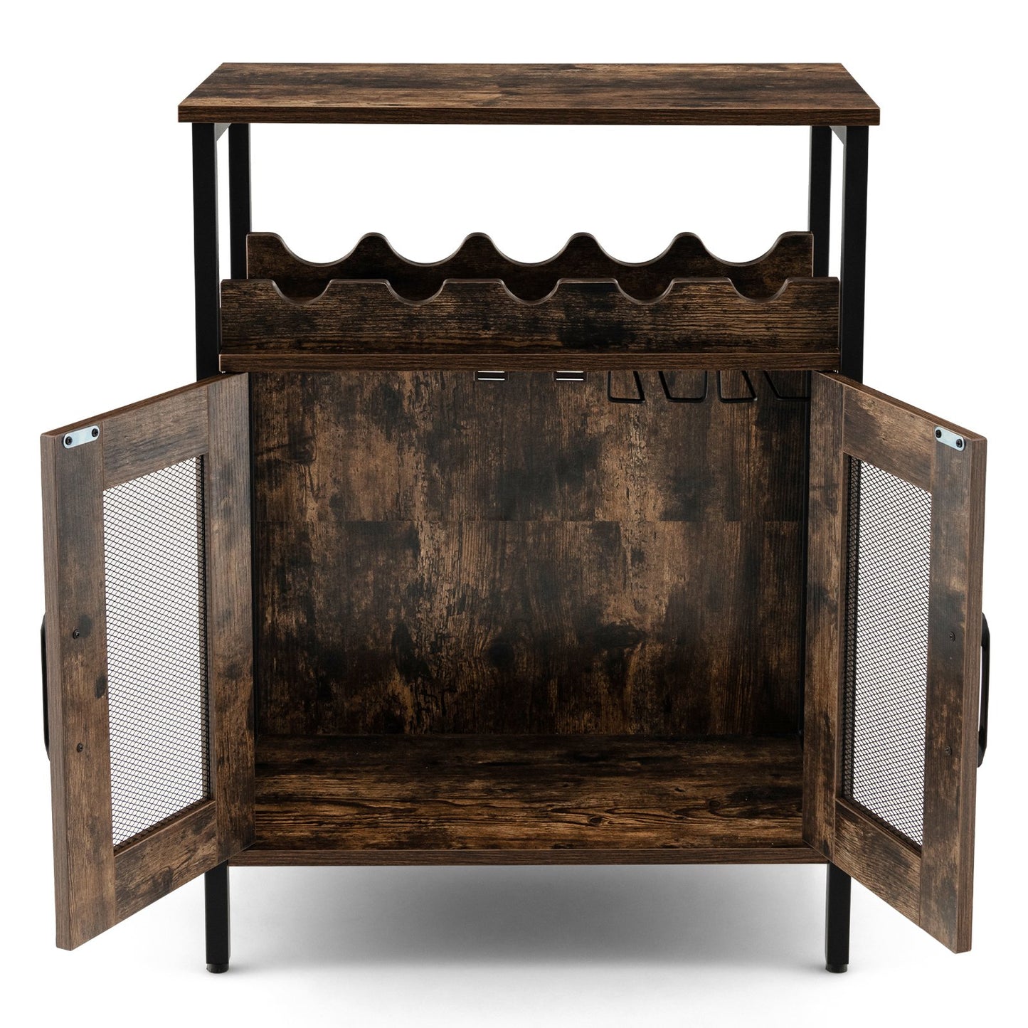 Industrial Kitchen Storage Cabinet for Dining Living Room -Oak