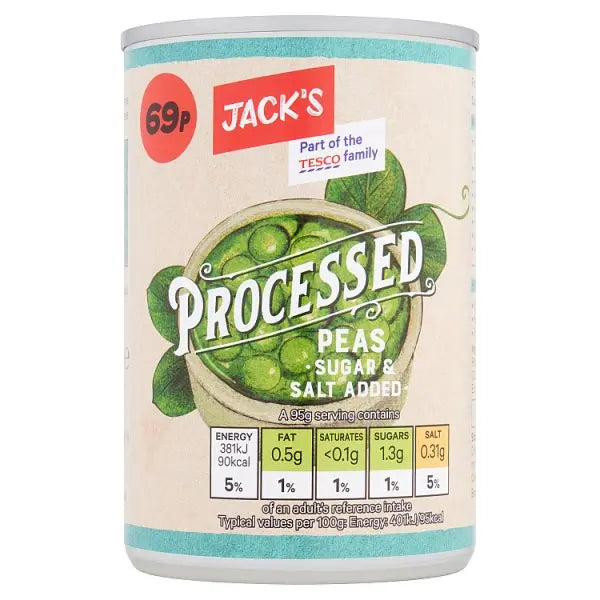 Jack's Processed Peas 300g (Case of 12)